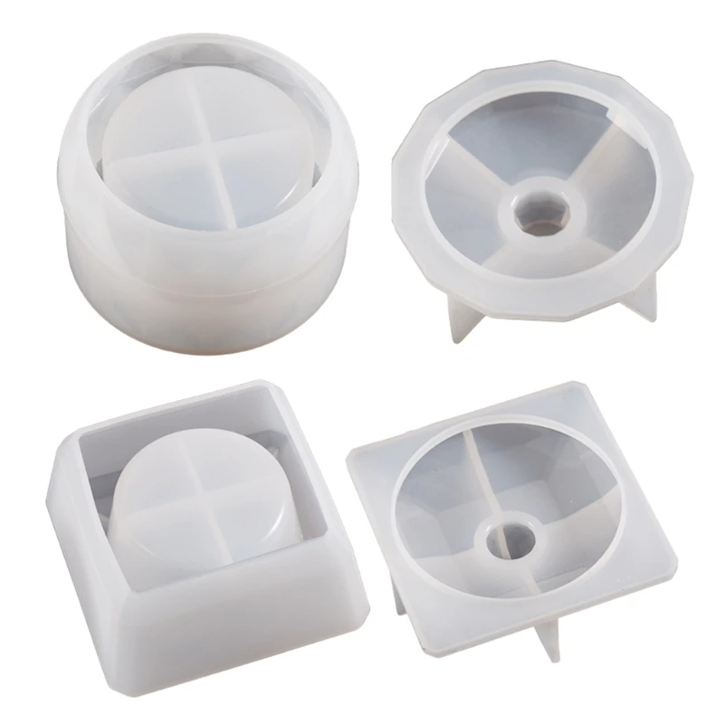 YUYU 2 Pack Silicone Storage Box Moulds Hand Making Accessories for Resin Hand Making