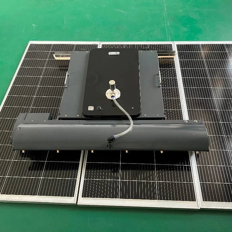 High Efficiency Solar Panel Cleaning Robot Remote Control with Cleaning Brush Type Solar Panel Robot