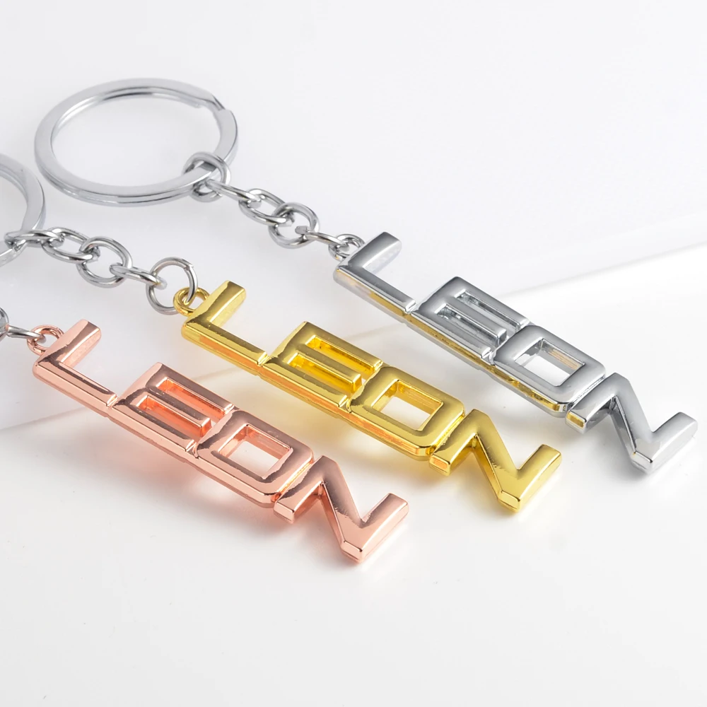 Car Keychain For Seat Leon Logo Metal Keyring Key Ring Holder LEON 5f Accessories