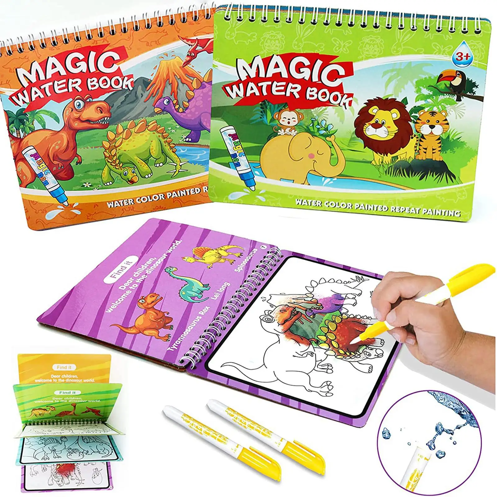 

Water Painting Album Cognition Practical Colorful Educational for Beginners