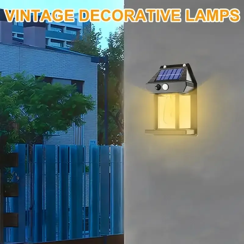 1/2/4 PCS Solar Wall Light with Motion Sensor Independently Used for Terrace Porch Garden Deck Fence