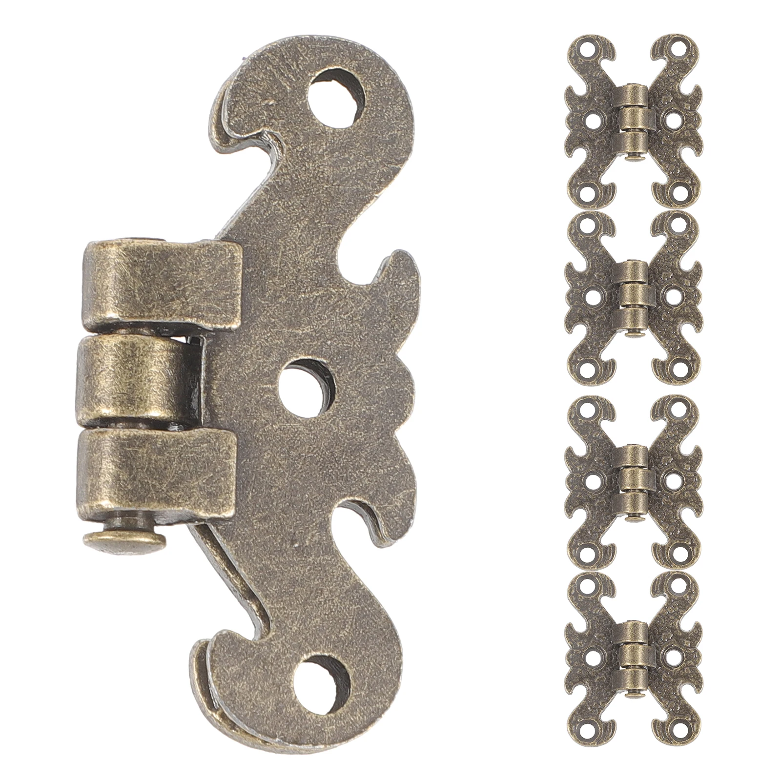 

5pcs Vintage Alloy Retro for Doors Cupboard Kitchen Cabinet Wooden Box Kitchen Cabinet Door Hinges Hinges Hardware