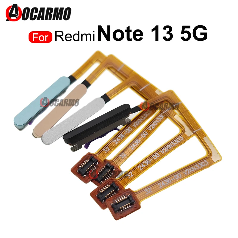 

Отпечаток пальца, кнопка «Домой», сенсорный датчик идентификации, гибкий кабель, запасные части для ремонта для Redmi Note 13 5G