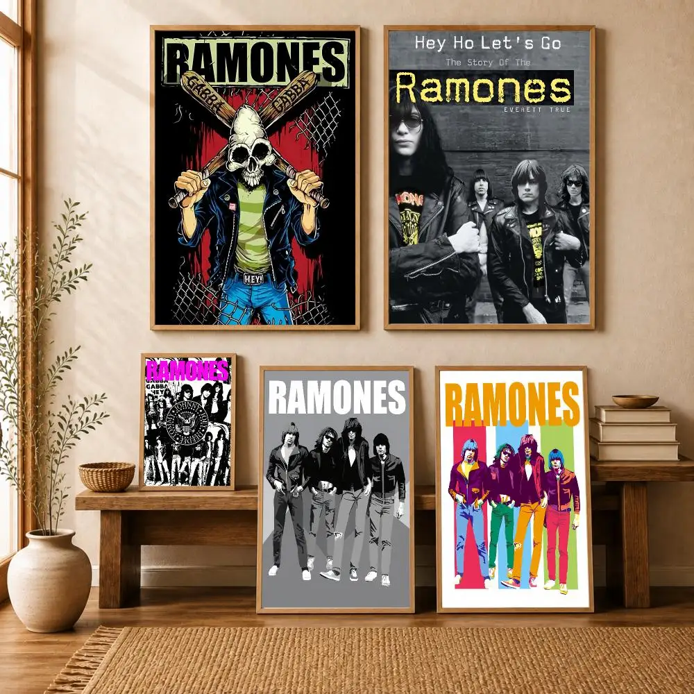 R-Road To Ruin Ramones Band Poster Modern Home Living Bedroom Bar Hallway Waterproof Wall Art Aesthetic Decor