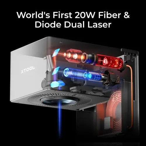 xTool F1 Ultra 20W Fiber&Diode Laser Engraver for Almost All Materials