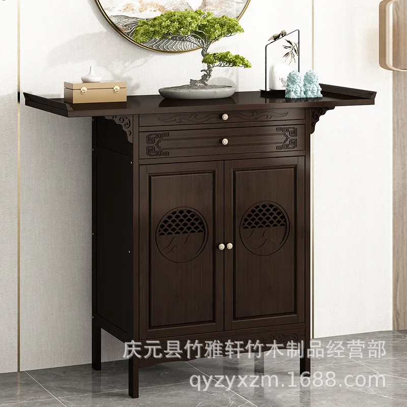 DSA new Chinese-style ultra-narrow entrance table strip case supply table strip several entrance table against  wall entrance