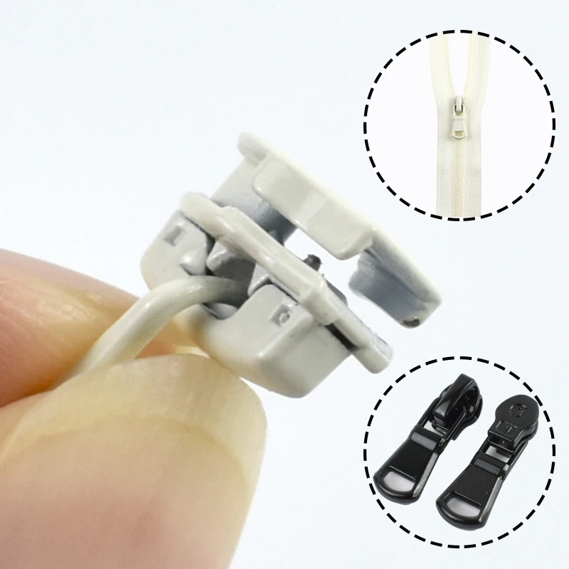 

20-80Pcs 3# Sewing Reverse Zipper Sliders for Nylon Zippers Repair Zips Closure Jacket Luggage Bags Zip Puller Head Accessories
