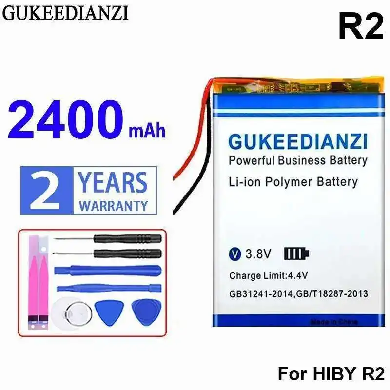 

High Capacity Portable Music Player Battery 2400Mah For Hiby R2