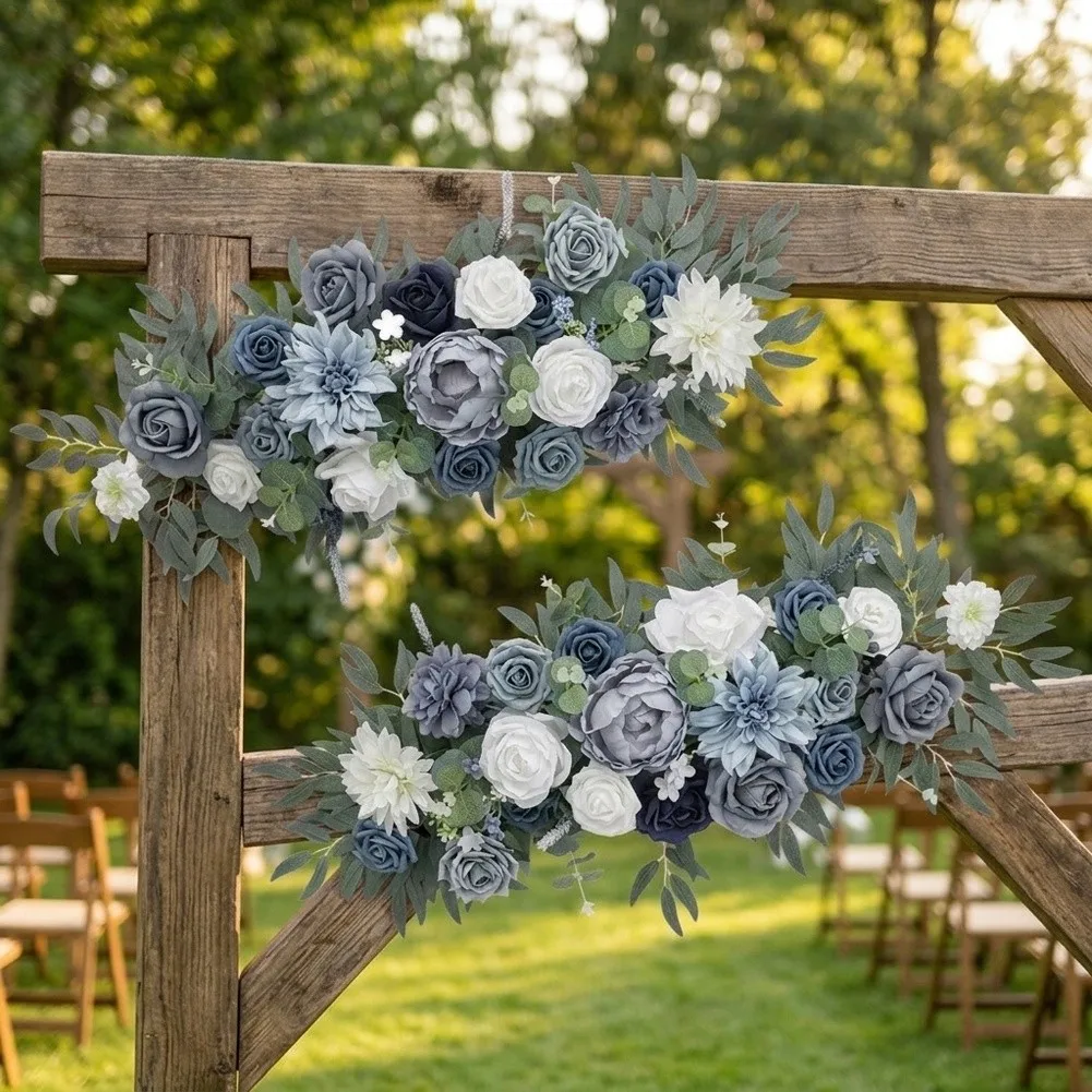 Artificial Flower Decoration Outdoor Wedding Decor Lifelike Set Long-lasting Floral Coverage Wedding Ceremony Decoration