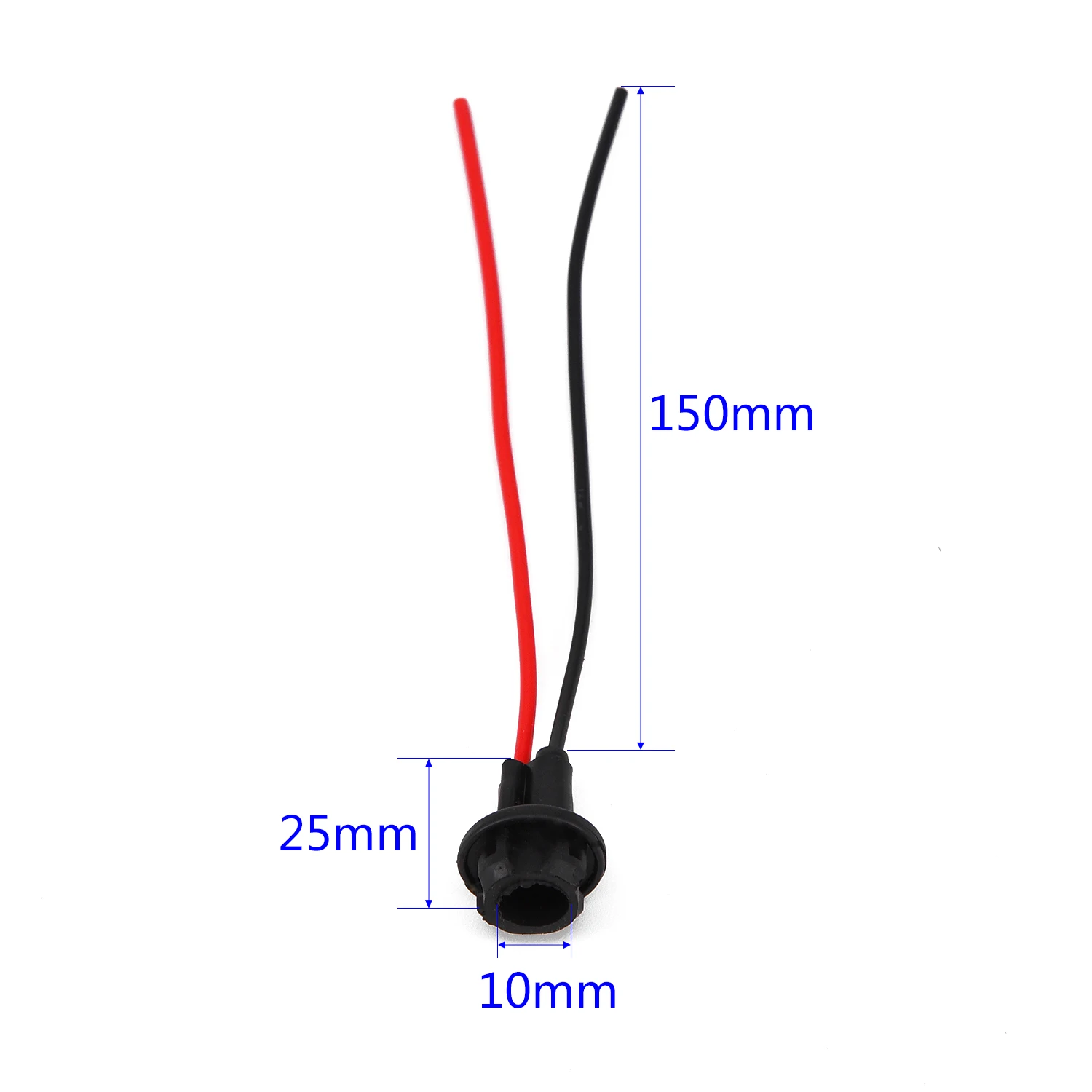 10pcs T10 W5W 168 194  Socket Marker Instrument Lights Holder Connector Wire Bulb Plastic Harness Replacement Car Parts