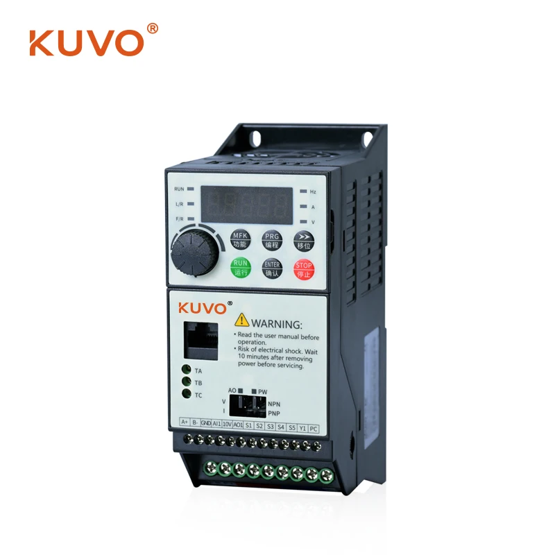 Kuvo0.75/1.5/2.2KW frequency converter, three-phase 380V fan, water pump, light load motor equipment, speed controller