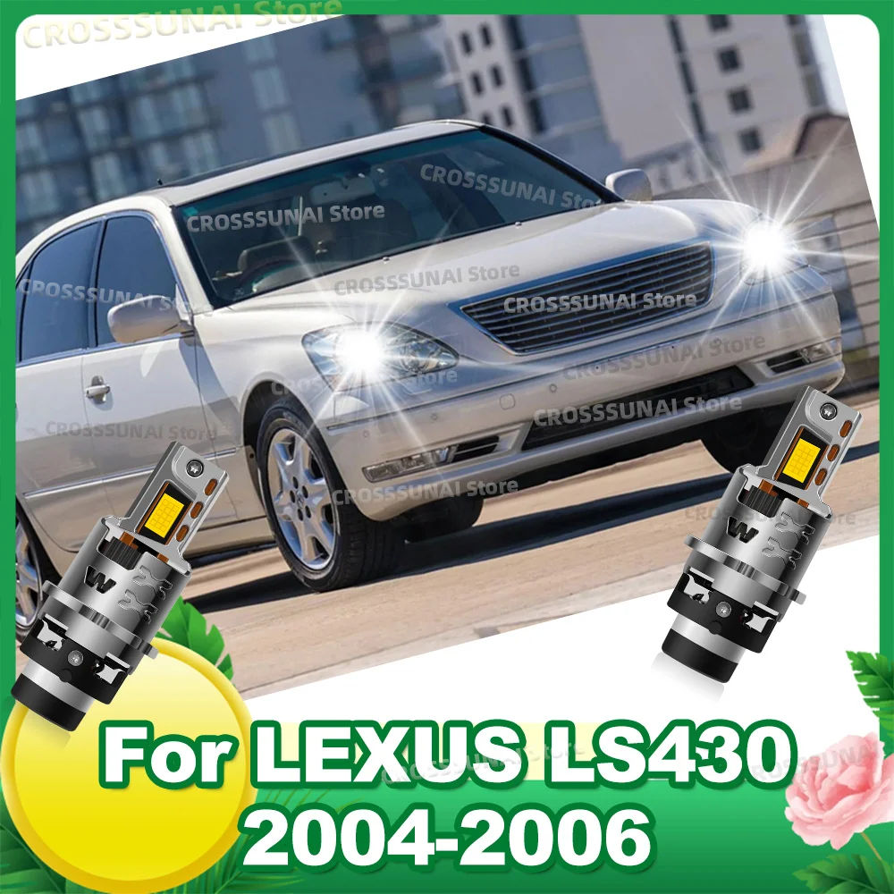 Led Headlight HID 1:1 Xenon Bulb Auto Light CSP Chip 6000K Plug&Play For LEXUS LS430 2004 2005 2006