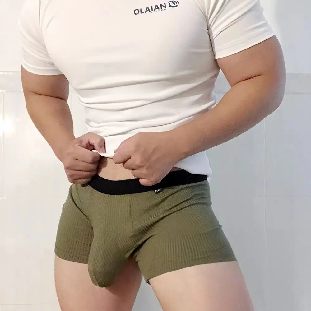 Fat Men's Large Bag Stretch Underwear Large Boxers Sexy Panties Cotton Boxer Bulge Pouch Erotic Underpants Breathable Panties