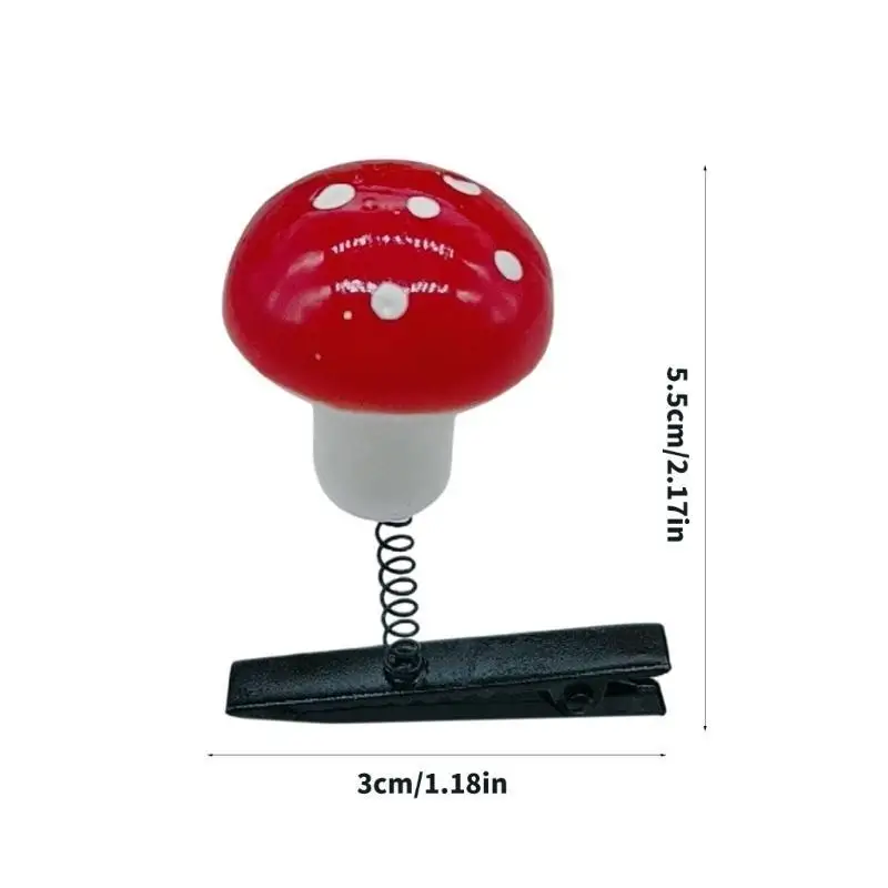 A52E Unique Mushroom Shaped Small Hair Clip Adorkable Mushroom Hair Barrettes Hair Adornment Hair Ornaments - Image 6