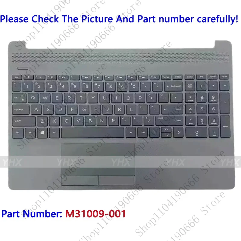

Новые компоненты ноутбука для HP 1250 255 G8 15S-DU DY DW, упор для рук + клавиатура + тачпад M31009-001.