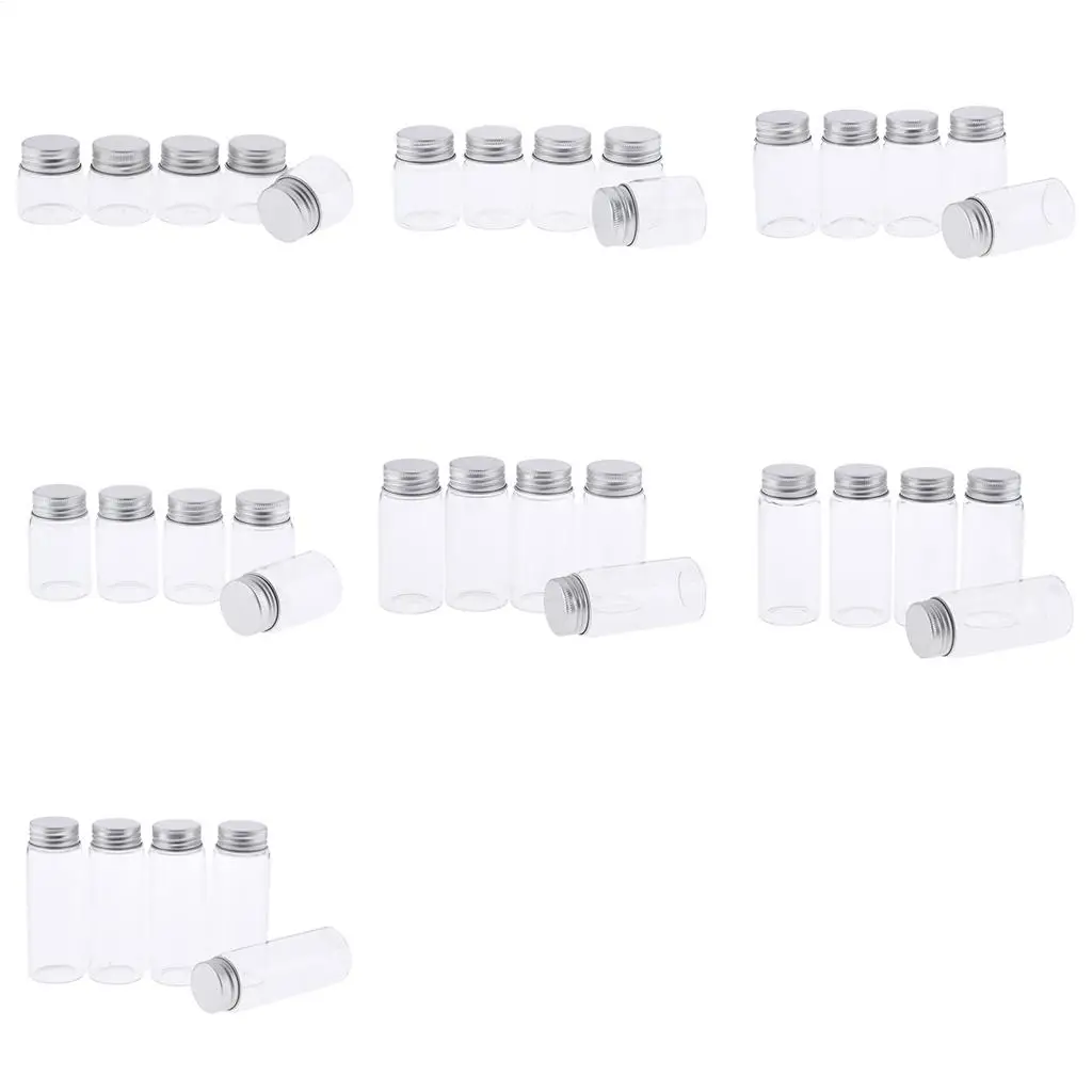 空の詰め替え可能なガラス瓶、マルチパック化粧品収納容器、ネジ蓋付きジャー、メイクアップキットツールとアクセサリー用