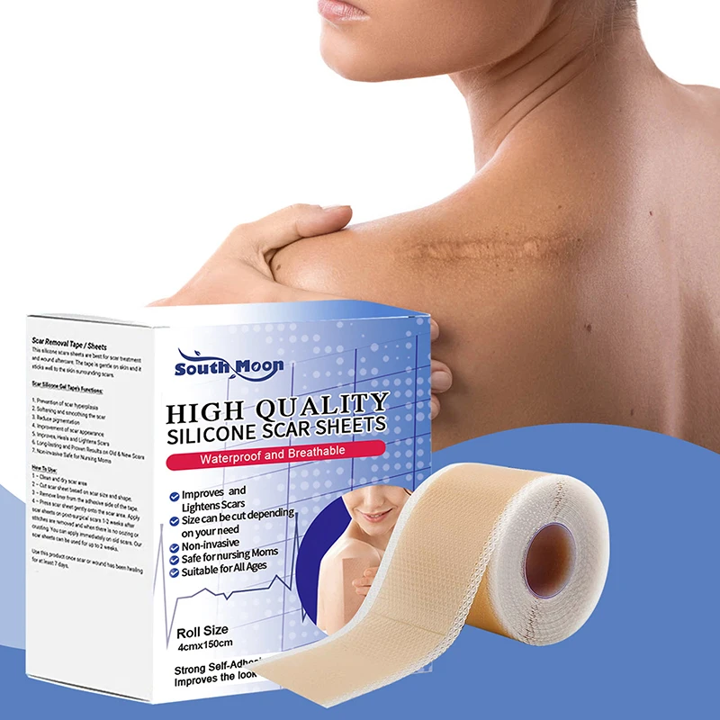 

1 Roll Professional Silicone Scar Sheets Scars Treatment Reusable Silicone Scar Strips For Keloid, C-Section, Surgery,Burn