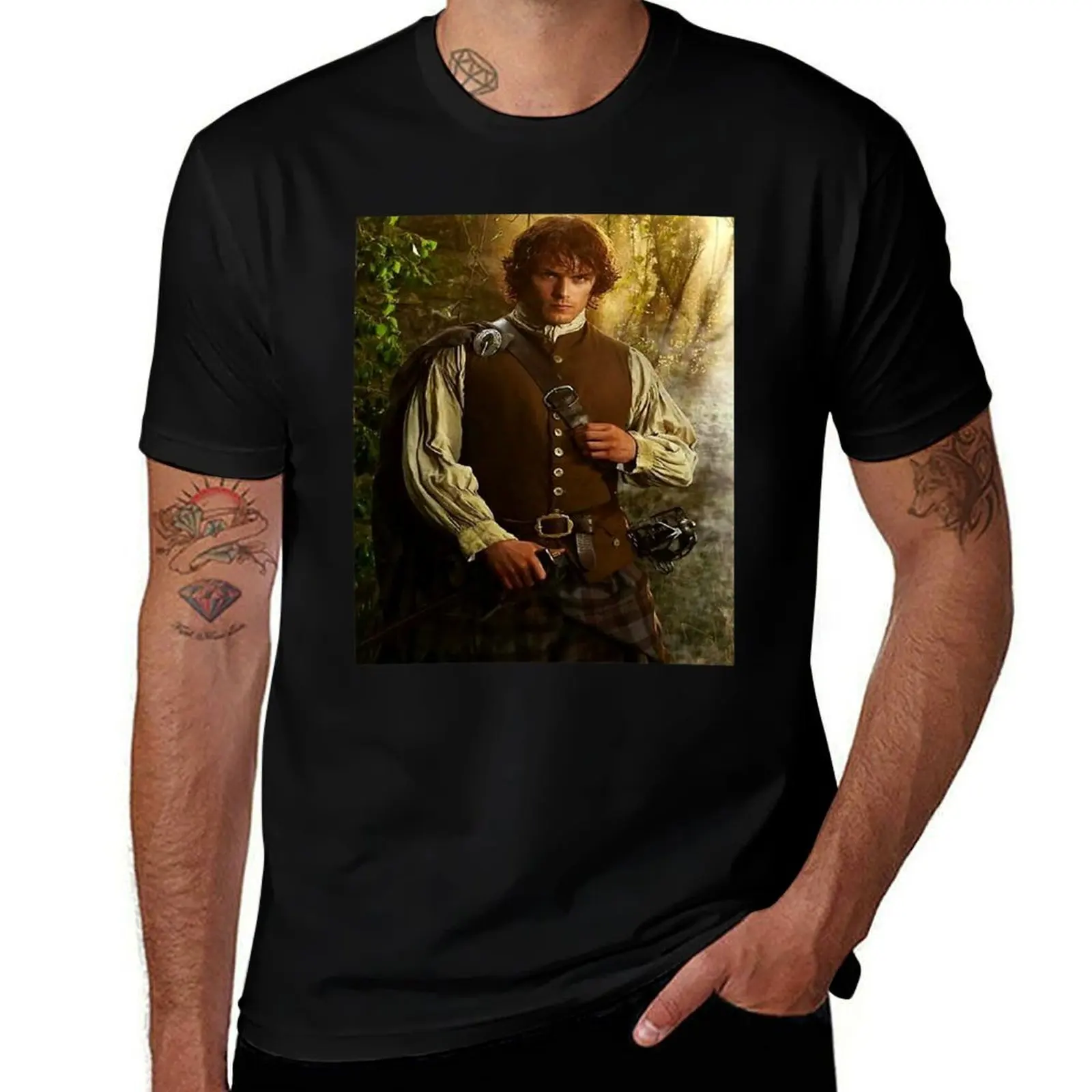 

Sam Heughan T-Shirt funny t shirts cotton t shirts for man graphic funny mens graphic t shirts T-Shirt