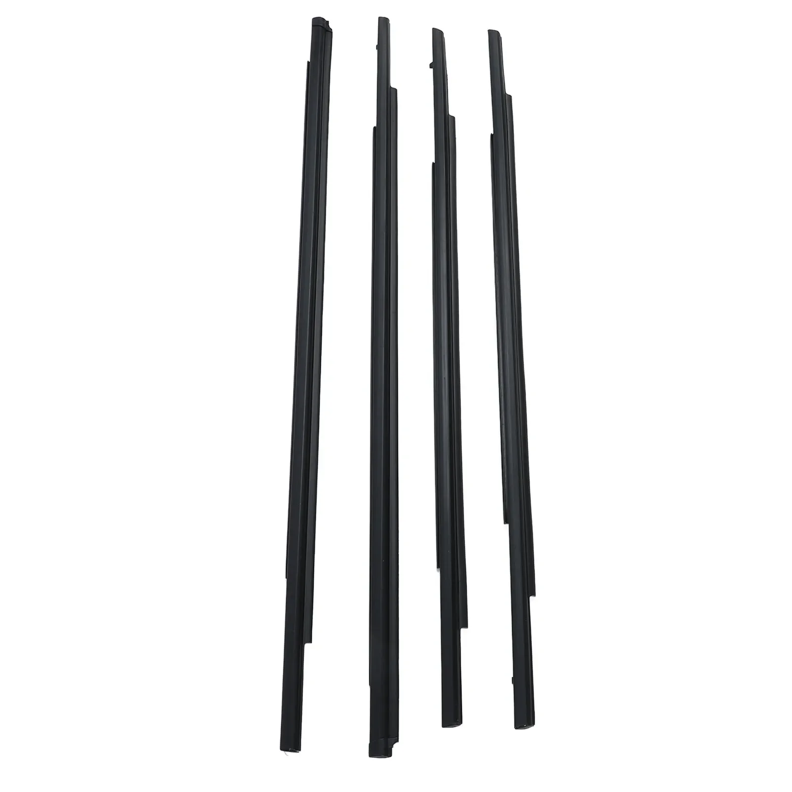 الجبهة الخلفية حزام الباب صب مجموعة سوداء نافذة السيارة صب حزام الكسوة المطاط عدة ل أوتلاندر ASX RVR 5757A243 #3