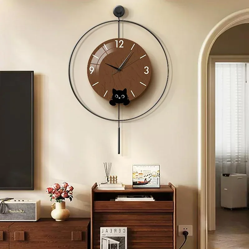 

Luxury Aesthetic Wall Clock Art Mural Mechanism Korean Vintage Modern Silent Wall Watch Nordic Relogio De Parede Home Decoration