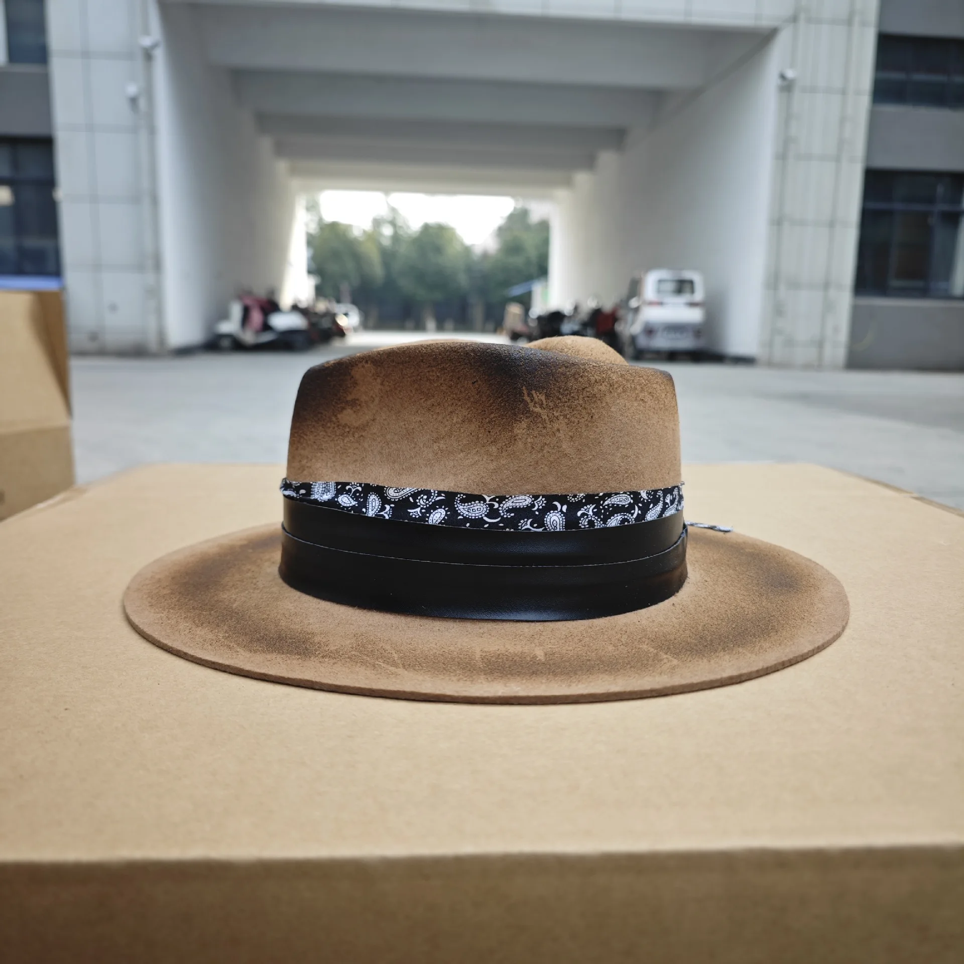 قبعة جمجمة من الصوف الخالص، قبعة من الصوف بنمط عتيق #3