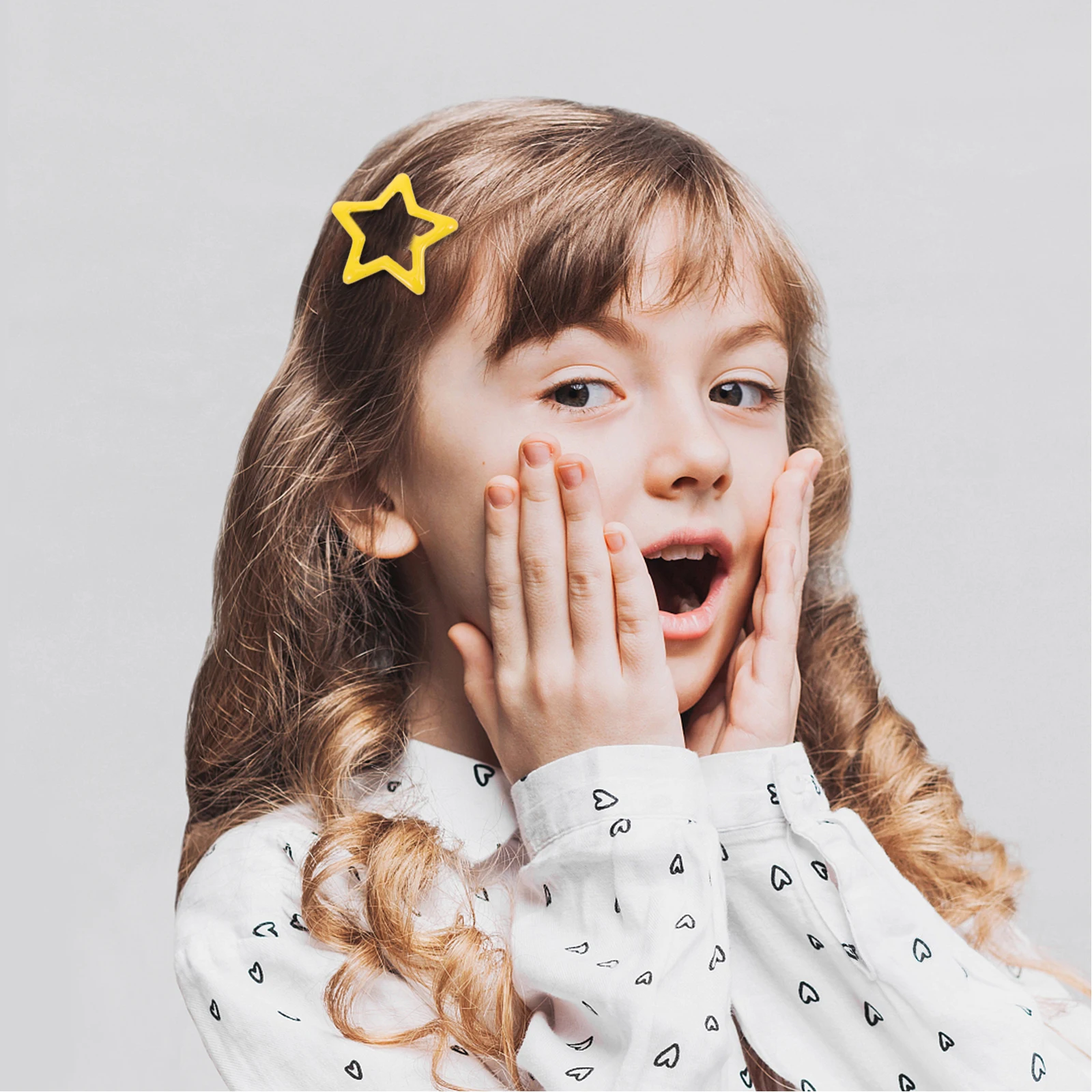 

20pcs Candy Color Bangs Clip Star Shaped Hair Accessories Small Clips for Barrette Girls Hairpins Styling Travel Party