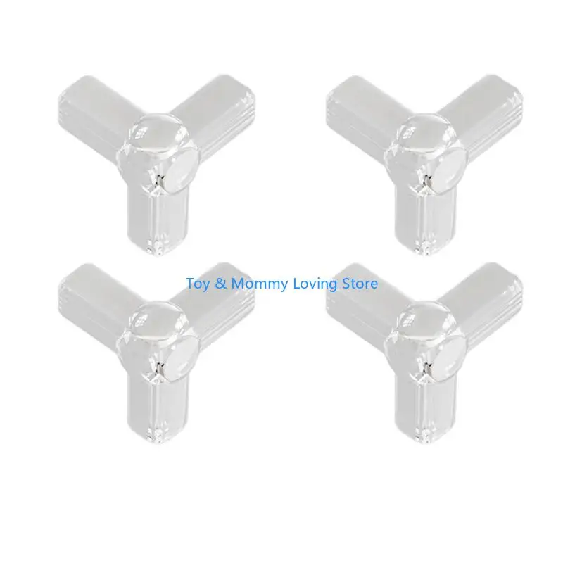 مجموعة Y1QF مكونة من 4 قطع من واقيات حواف حماية الأطفال الشفافة لخزائن الطاولات تتميز بتصميم هيكل ممتص للصدمات #1