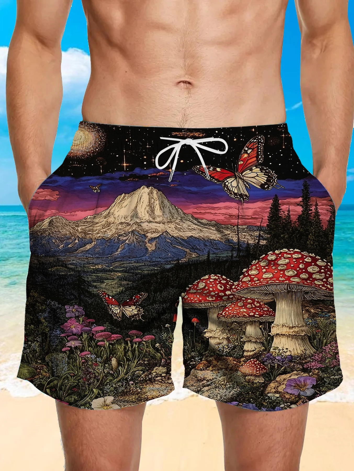 

Trendy Prints x Slim Fit: Polyester Straight-Leg Pants for Edgy Looks!