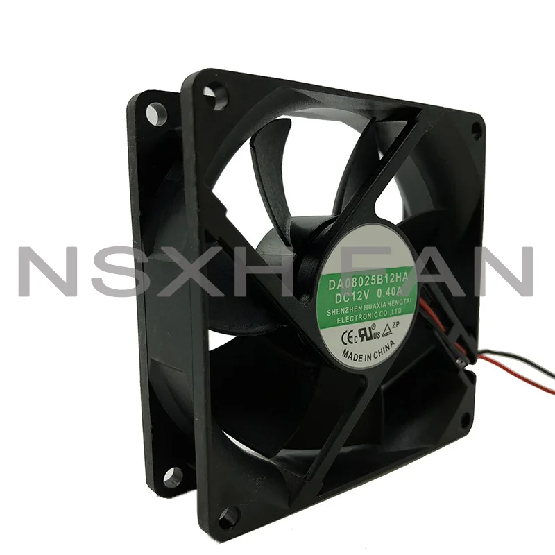 Computer CPU System dissipador de calor, ventilador refrigerador para PC, 2 pinos, ventilador sem escova, 8025, DA08025B12HA, 80x80x25mm, 12V