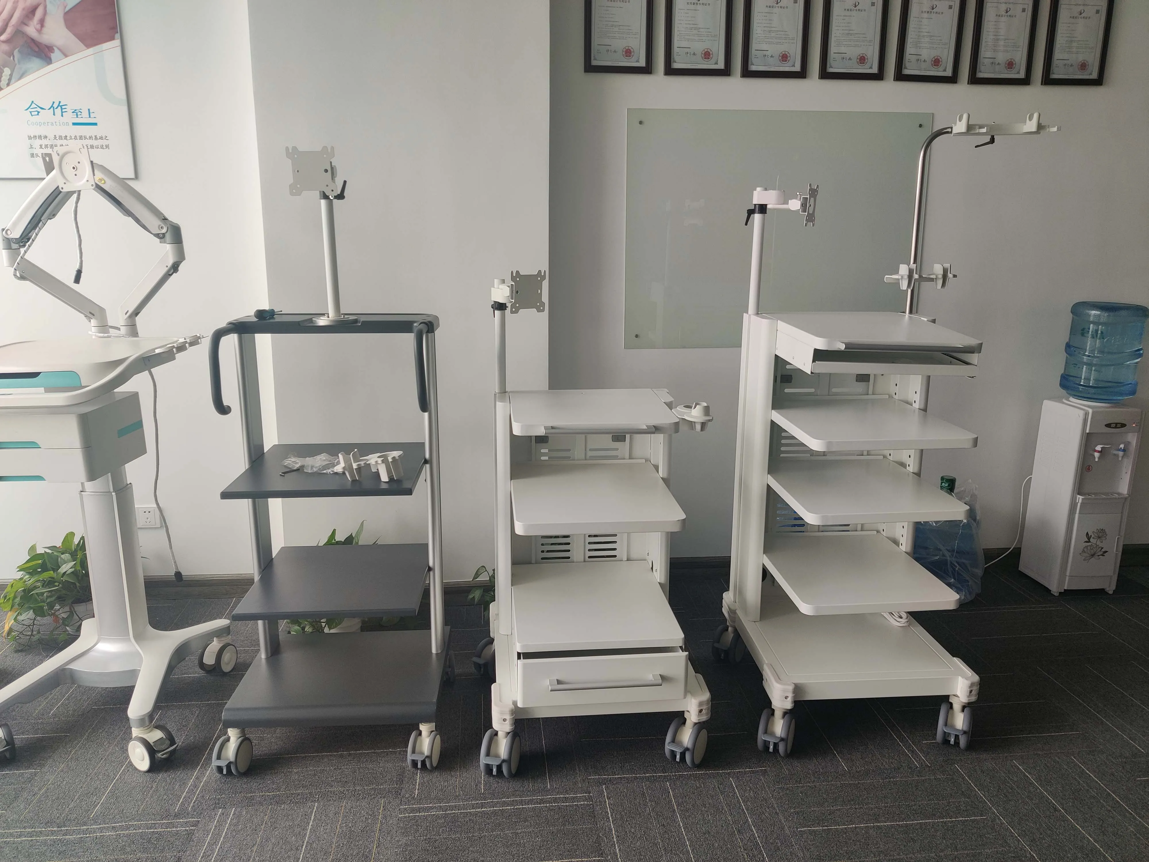 Mobile Medical Furniture Endoscope Trolley Equipment for Endoscopy Laparoscopy Camera System