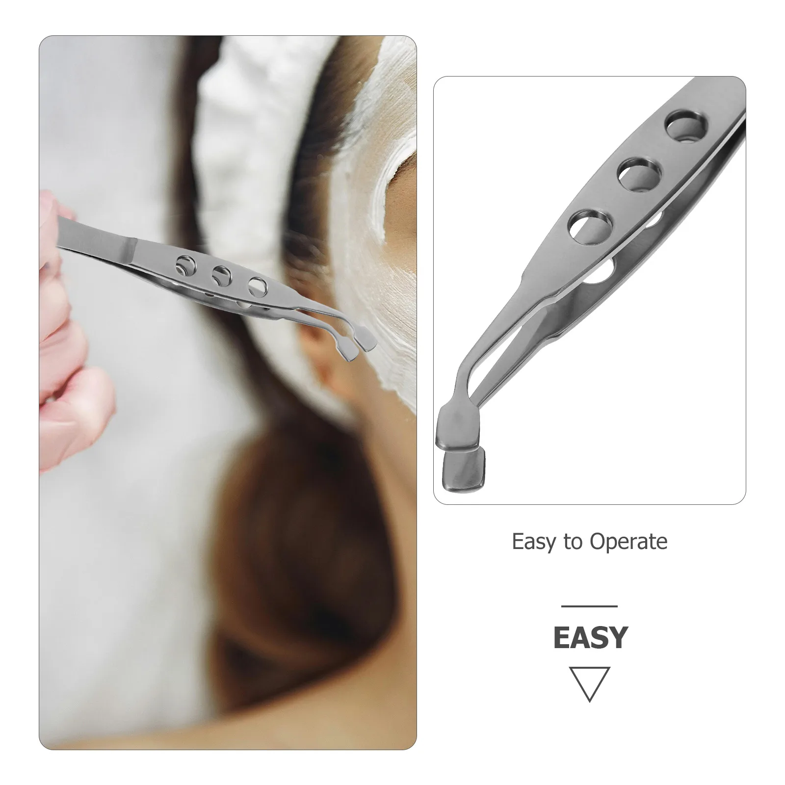 แหนบโลหะสำหรับต่อมเมอิโบมีอัน อุปกรณ์ดูแลดวงตาที่มีความแม่นยำสำหรับต่อมเมอิโบมีอัน อุปกรณ์เสริมความงามสำหรับผู้หญิง