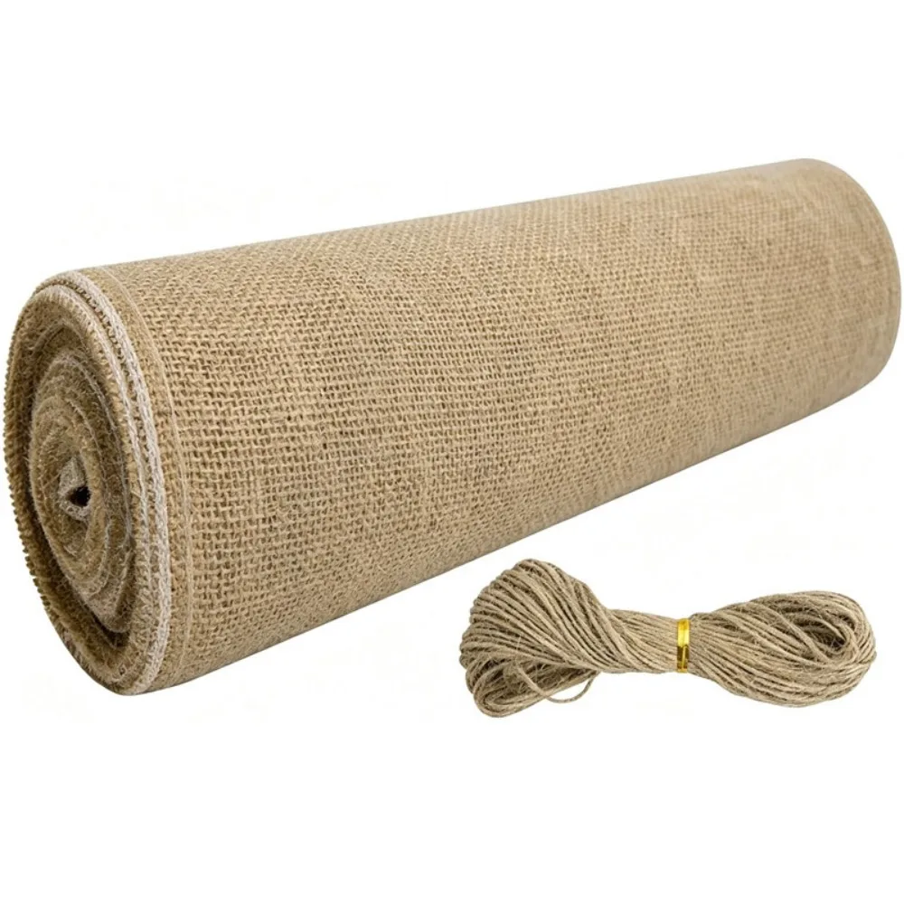 Natural Jute Tree Wrap Tape Natural Fabric Wrap Tape Plant Protection Cover Outdoor Protective Burlap Cloth Burlap Plant Cover