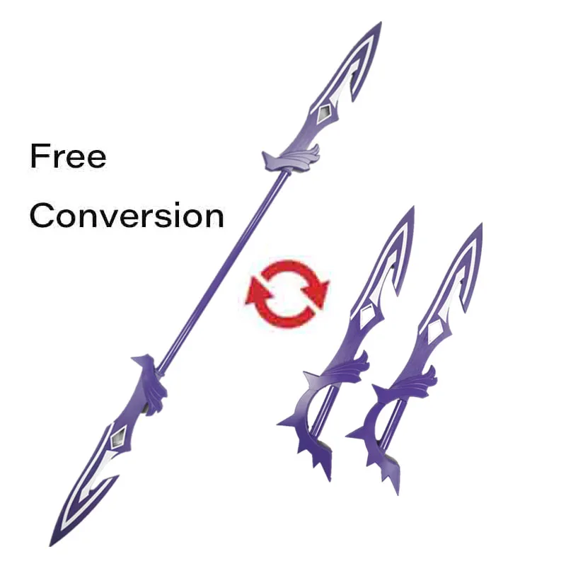 Spiel Genshin Impact Tartaglia Ajax Cosplay Prop Schwert Speer 2 Formen Anime Halloween Party Waffe Speer Halloween Zubehör