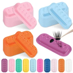 50/100pcs Eyelash Glue Holder Tray Makeup Tool Lash Lift Extensions Supplies Accessories Wholesale Plastic Lash Glue Holder Tray