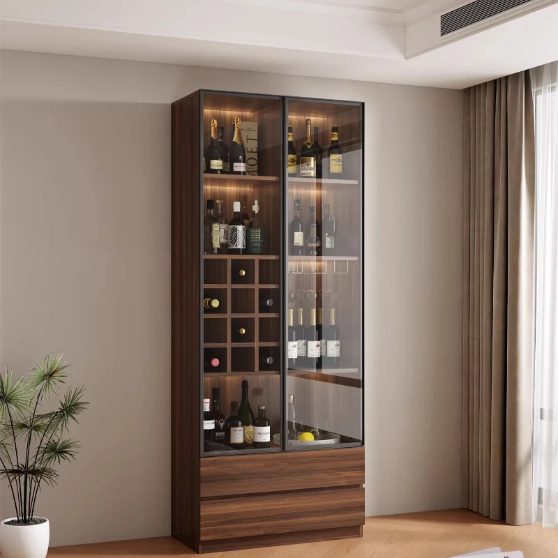 

Изысканный винный шкаф из кованого железа для гостиной, домашний винный шкаф с прозрачной дверцей, витрина для ресторана и бара, мебель Juomakaappi XY50JG