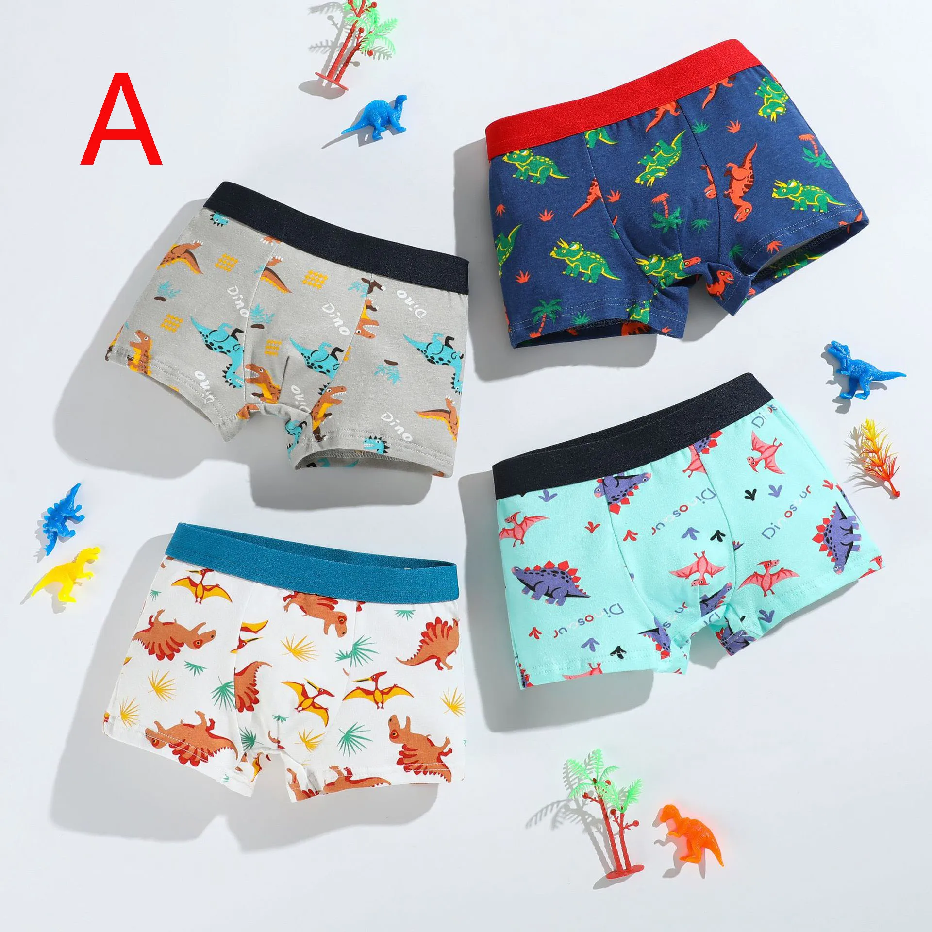 100 Pieces Toddler Boys Boxers Multipack Trunk Underpants Kids Child Panties Turtle Crab Wale Tyrannosaurs Rex Teenage Underwear