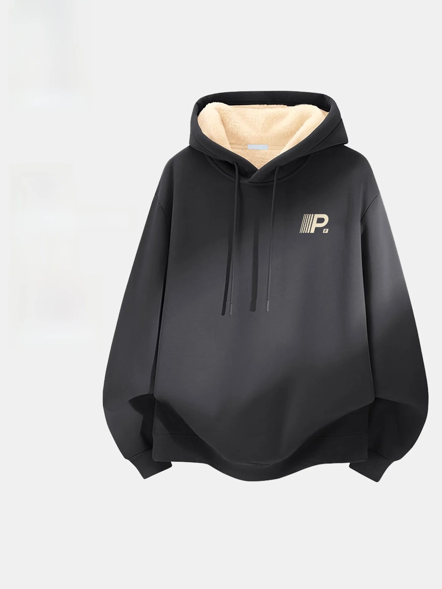 

Winter Thiened Fce Lined Hoodie Men's Youth Lamb Velvet Inner Casual Long Sve Sweatirt Warm Comfortable