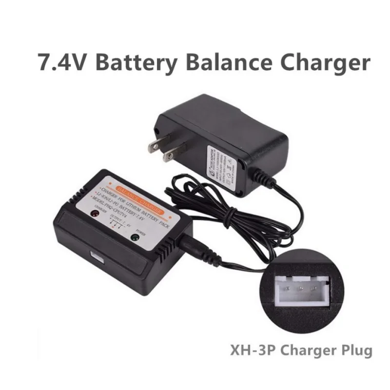 Adaptateur d'unité de charge de chargeur d'équilibre de 7.4V, prise EU US pour Wltoys XK K120 V912V913 Vprosast Chepacks CX-20 CX20 Syma X8 X8G