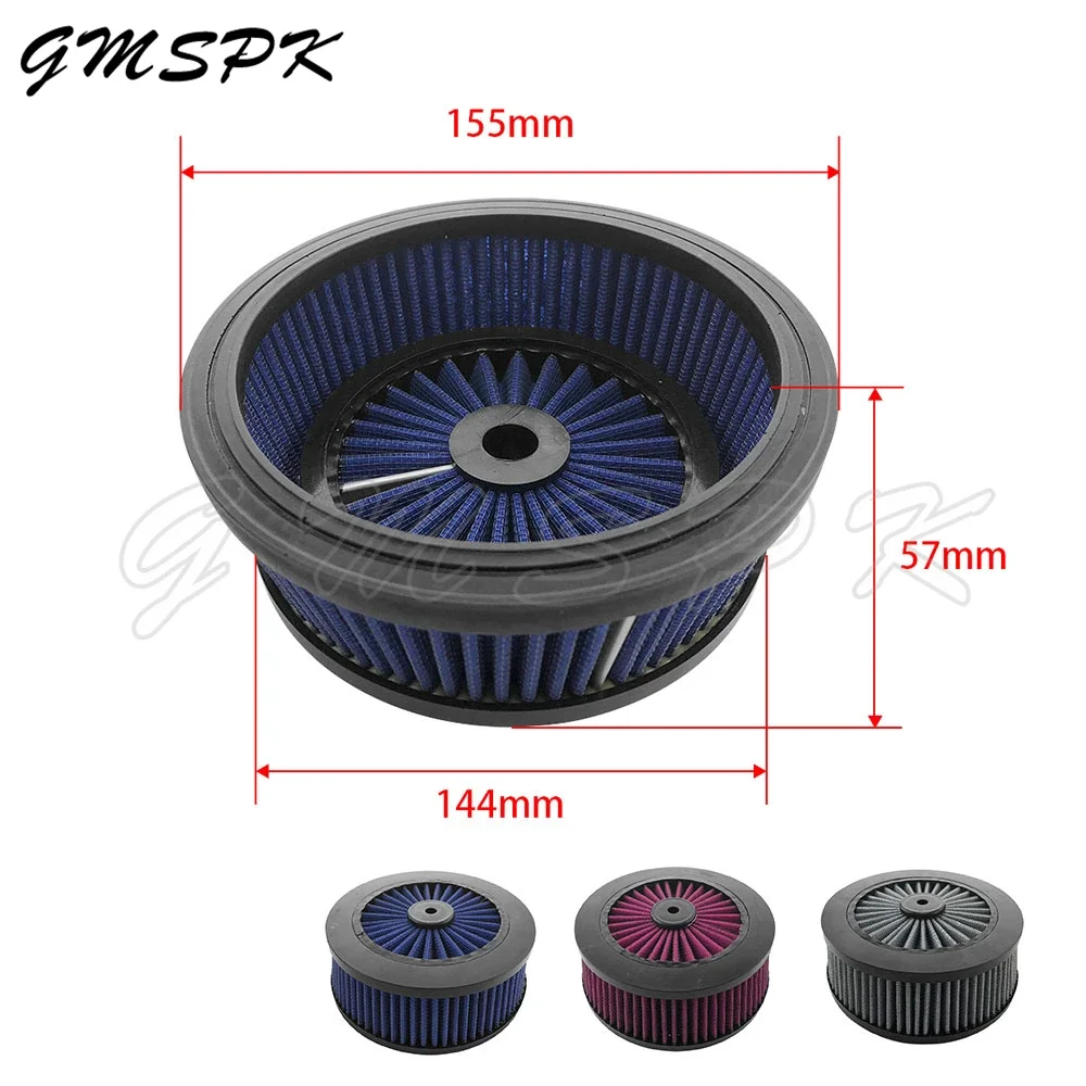 Black Red Blue Motorcycle Air Filter Intake Cleaner Element Fit for Harley Sportster XL Touring Street Road Glide Softail Dyna