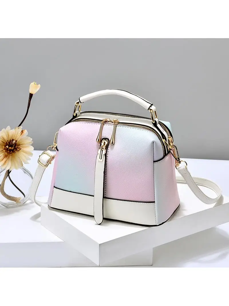 

Gradient Color Fashion Candy Shoulder Bag Women's Handbag New Style Single Shoulder Satchel Bag Stylish Crossbody Bag