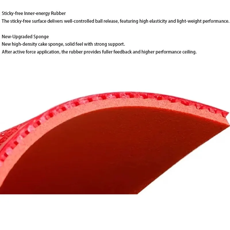 Yasaka Feilong PRO Table Tennis Rubber Sheet Non‑Tacky Pips in MAX Thickness Cake Sponge Fast Attack Loop Ping Pong Rubber
