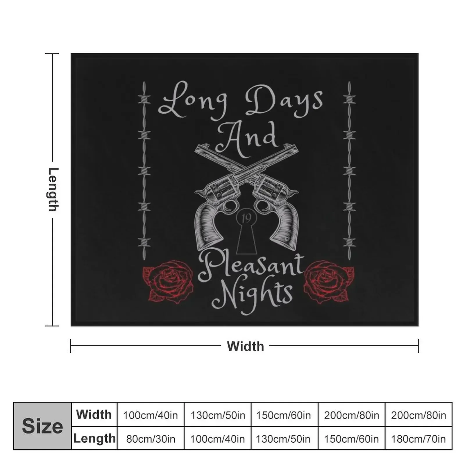 Long Days And Pleasant Nights, The Dark Tower, Stephen King Fan Design Throw Blanket Comforter Plaid Flannel Fabric Blankets