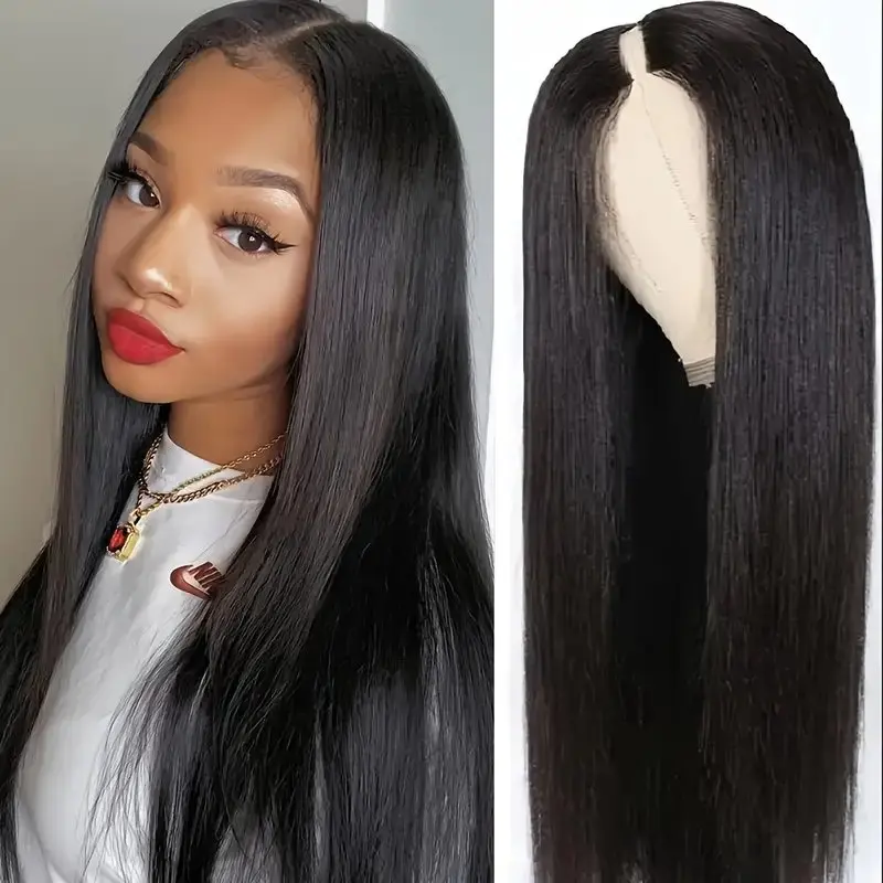 Rosabeauty 13x6 Straight Lace Front Wigs Human Hair 13X4 Frontal 5X5 Glueless Closure Wigs Nature Color 250% Density For Women