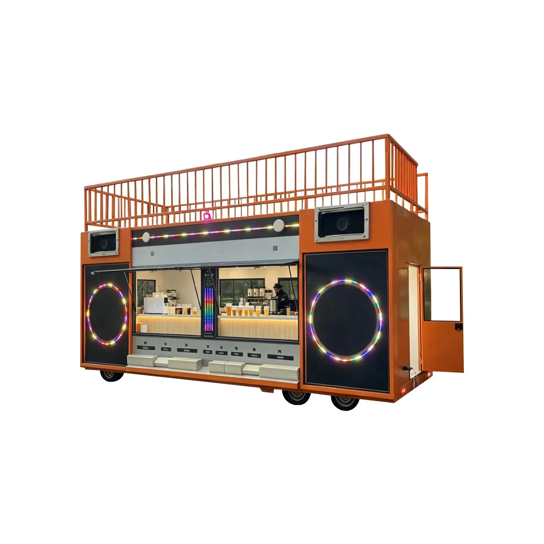 Night market fried skewers barbecue snack truck, multi-functional stall food truck commercial mobile food truck