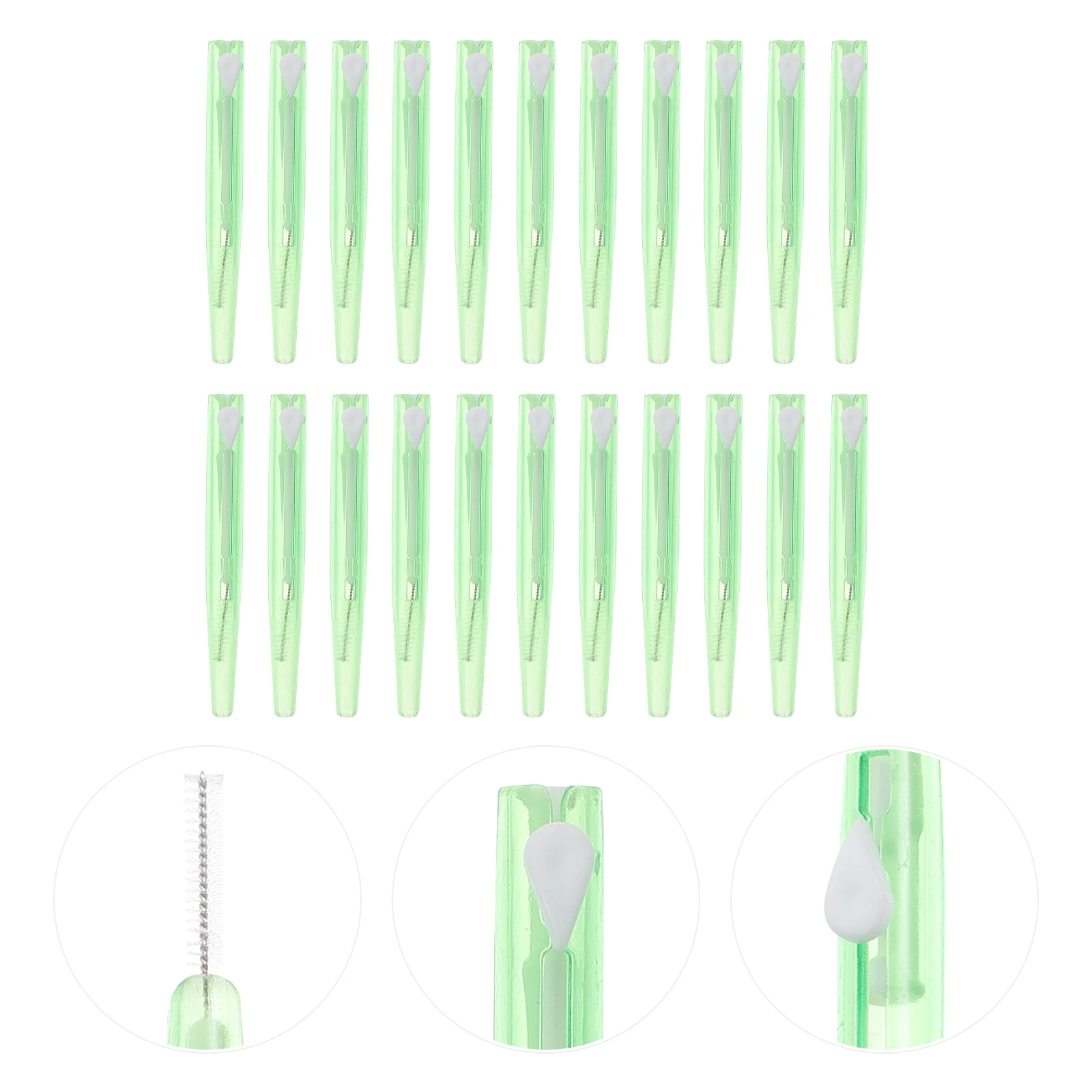 

60pcs Interdental Brushes Supple Bristles Remove Tartar Tooth Cleaning Oral Care Tools Portable PP Dual-use Maintenance