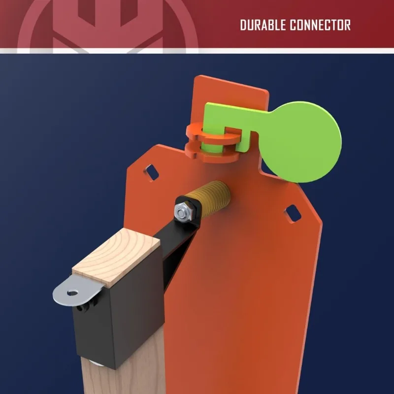 Sistema de soporte para objetivo de tiro AR500, objetivo de seto reactivo de acero, 12x20 pulgadas, 3 8 de grosor con kit de soporte 2x4