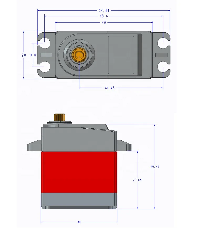 Alto torque TD-8125MG 25kg 30kg 35kg 20kg 8.4v à prova dwaterproof água metal engrenagem servo motor digital para robô rc carro barco avião