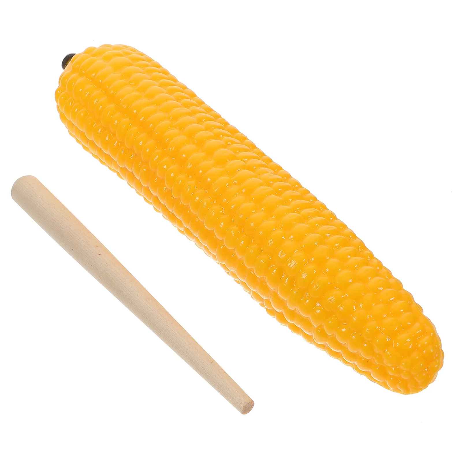 1Set Simulated Corn Plastic Sand Shaker Lightweight Cartoon Design Early Educational Musical Instrument Sand Shaker Instrument