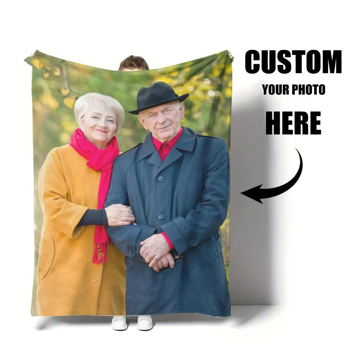 1 personalisierte Flanelldecke mit Feiertagsmotiv – das ideale Geschenk für Weihnachten, Halloween, Geburtstage und Jubiläen, weiche, warme, bequeme, hautfreundliche, maschinenwaschbare Decke,
