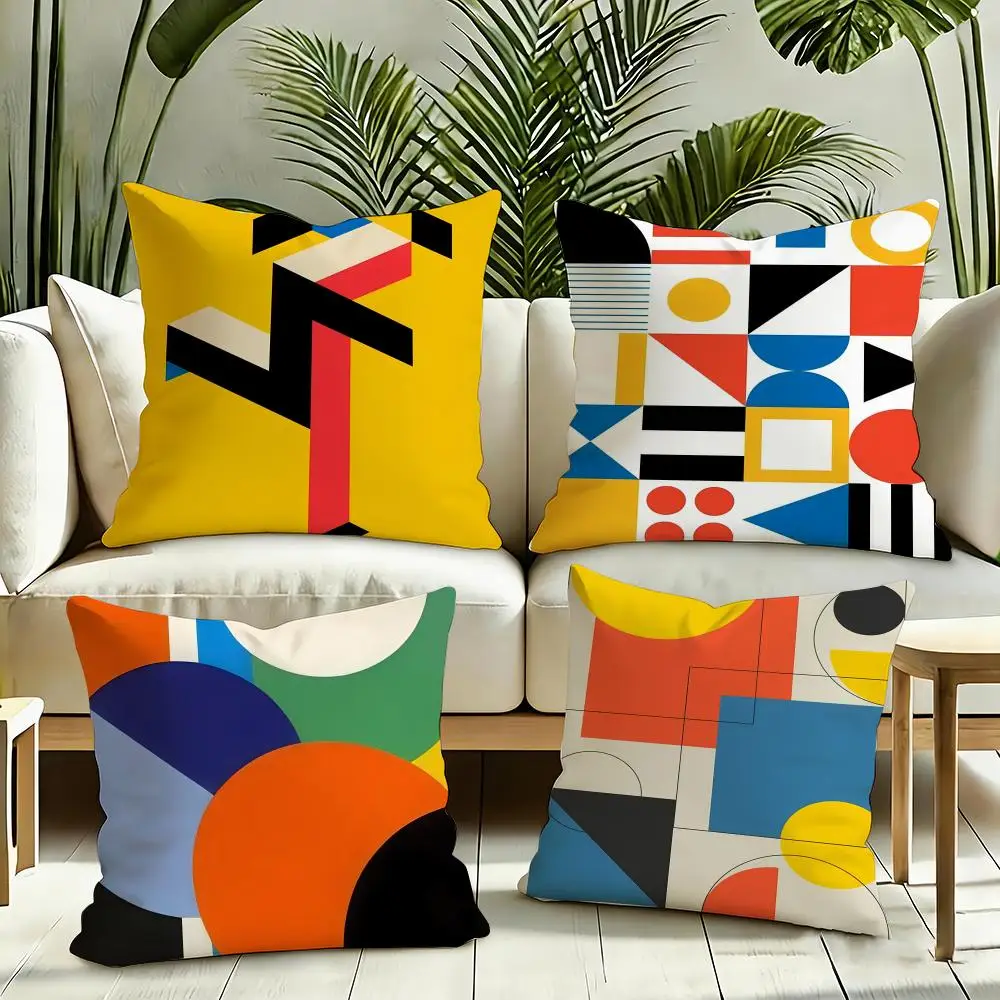 Famous B-Bauhaus Designs Cushion Cover Reversible Plush Pillow Cover Soft Fluffy  Home Decor for Sofa Bedroom